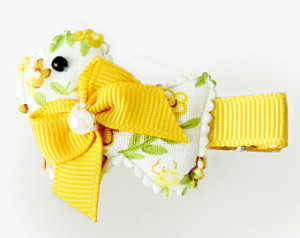 Pick 2 - Eudora / yellow floral pr int scottie dog hair clip - no slip ...