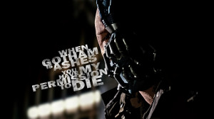 Batman text quotes typography Bane Tom Hardy Batman The Dark Knight ...