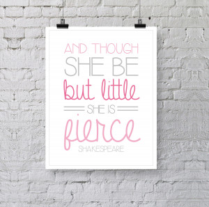 Little Girl Quotes And Sayings Girl's nursery print - and