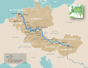 Rhine River Castles Map