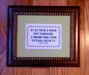 Funny counted cross stitch pattern: True Grit Mattie Ross never ...