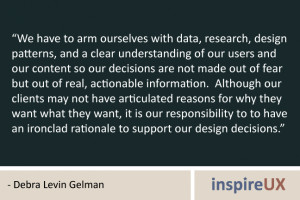 We have to arm ourselves with data, research, design patterns, and a ...
