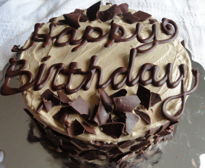 Happy Birthday chocolate cakes with quotes