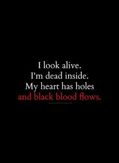 Im Cold Hearted Quotes I'm dead inside. my heart has