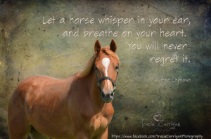 Inspirational Horse Quote on original print – Electra
