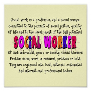 Social Worker Definition Art Poster
