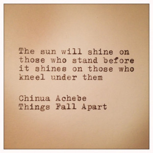 Chinua Achebe Things Fall Apart Quote by farmnflea on Etsy, $13.00