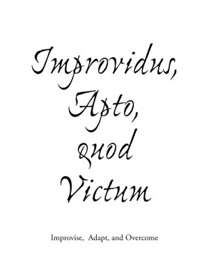 Improvise, Adapt and overcome in Latin i want to get this tattoo