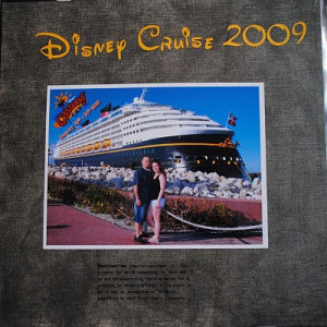 Title Page from Disney Cruise Scrapbook