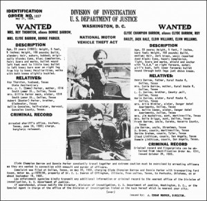 Bonnie and Clyde's identification order