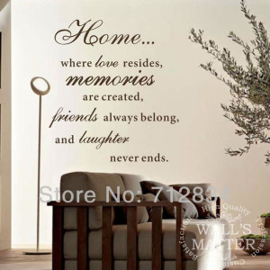 ... Home Decor Wall Art Stickers Home.. Memories .. Murals Quotes Saying