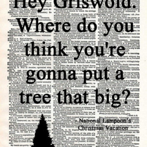 Christmas Vacation Quotes - Upcycled 1960 Encyclopedia Print ...