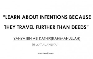 intentions