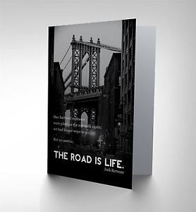 JACK-KEROUAC-ROAD-IS-LIFE-QUOTE-HIGH-QUALITY-BLANK-GREETINGS-CARD ...