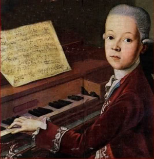 Young Mozart circa 1766 (image in public domain)