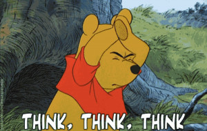 thinking winnie the pooh animated GIF
