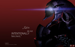 1280x800 Wallpaper mass effect 3, legion, quote, look, character