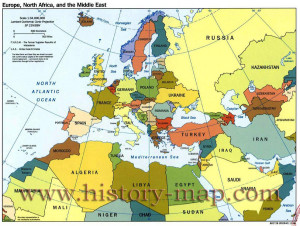 Europe, North Africa, and the Middle East.