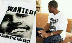 Chris Brown domestic violence shirt