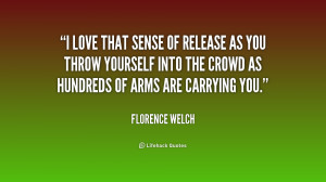 love that sense of release as you throw yourself into the crowd as ...