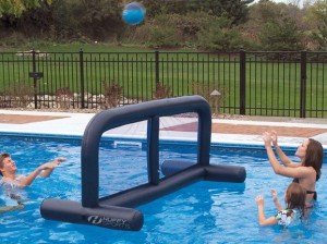 Huffy Inflatable Pool Volleyball Net with Two Spalding Volleyballs ...