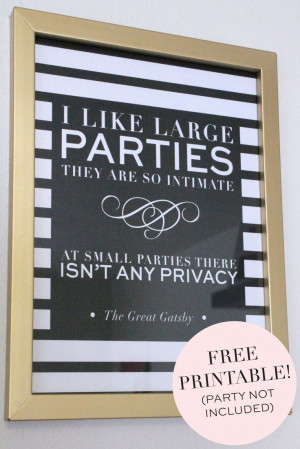 Free Printable Quotes, Gatsby Party, 20S, Gatsby Themed, Gatsby Quotes ...