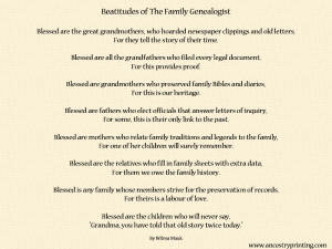 Family Genealogy Sayings