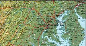 Detailed Virginia Map Terrain