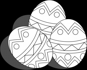 Easter Egg Clip Art Black and White