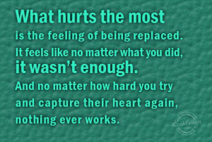 Being Forgotten Quote: What hurts the most is the feeling... Hurt-(4)