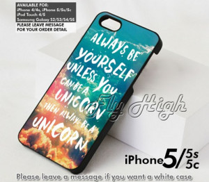 Unicorn Quote Colorfull Sky Design for iPhone 5 Case