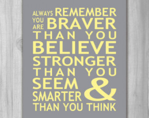 ... Christopher Robin Pooh Quote Inspirational Typography Cancer Survivor