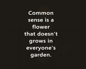 common sense
