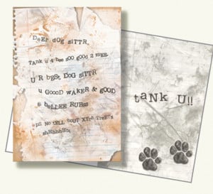 Pet Sitter Thank You Cards