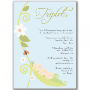 Sweet Pea Invitations: Triplets