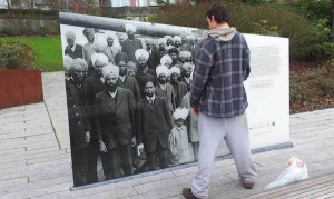 of punishment for a man who urinated on the Komagata Maru monument