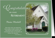 Pastor Retirement Congratulations - Custom name card - Product #505574