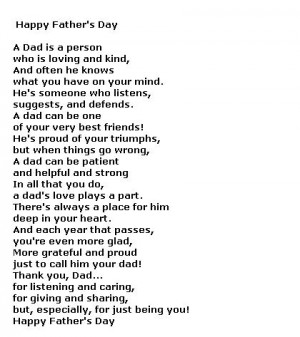 Father's Day Poems for Free -- Free Poetry, Poems for Dad