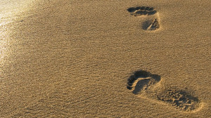 Beach, Sand, Footprint | Free HD wallpapers