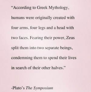 Ya I always believed in this kinda shit, like true love, soul mates ...