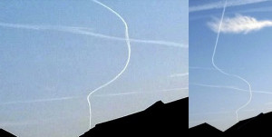 supposedly unusual contrail turns out to just be a business jet ...