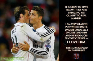 Cristiano Ronaldo on Gareth Bale.