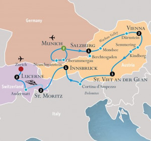 country roads of bavaria switzerland and austria map jpg