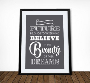Inspirational Quote-Typography Poster-Eleanor Roosevelt Quote-Beauty ...