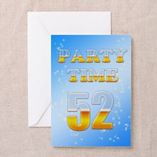 52nd birthday party beer Greeting Card for
