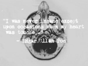 ... heart mind brain insane mad sense philosophy Edgar Allan Poe touched