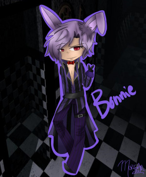 Change the hair color and outfit to black and gray