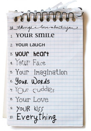 list #notes #love #10 things i love about you #boyfriend #cute