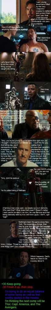Movie Quotes Comp 2 - Iron Man (1-3). I'll keep dishing these out as ...