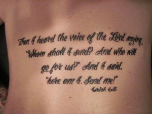 10. Scripture Back Tattoo Art
